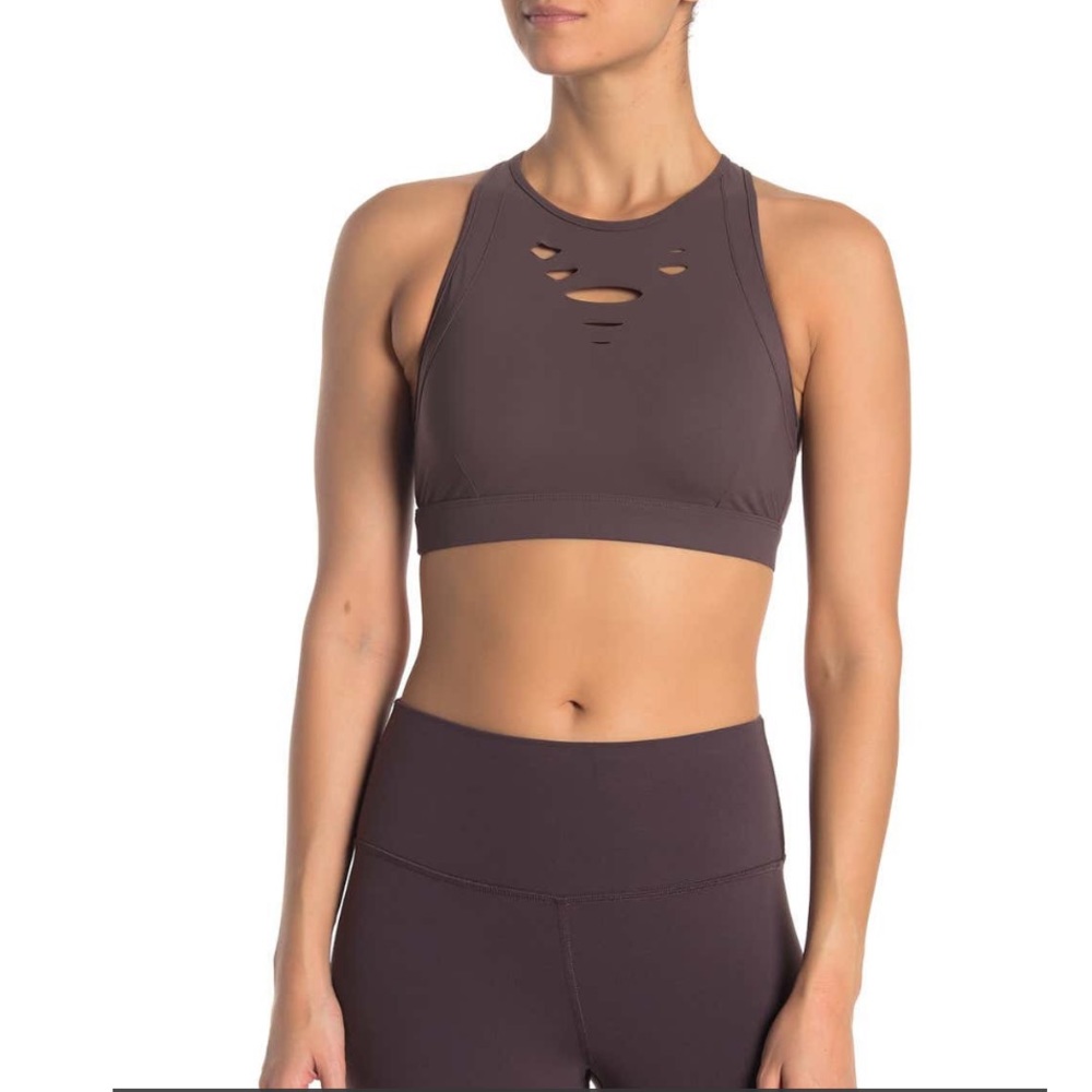 Yoga Ripped Warrior Sports Bra Raisin XS